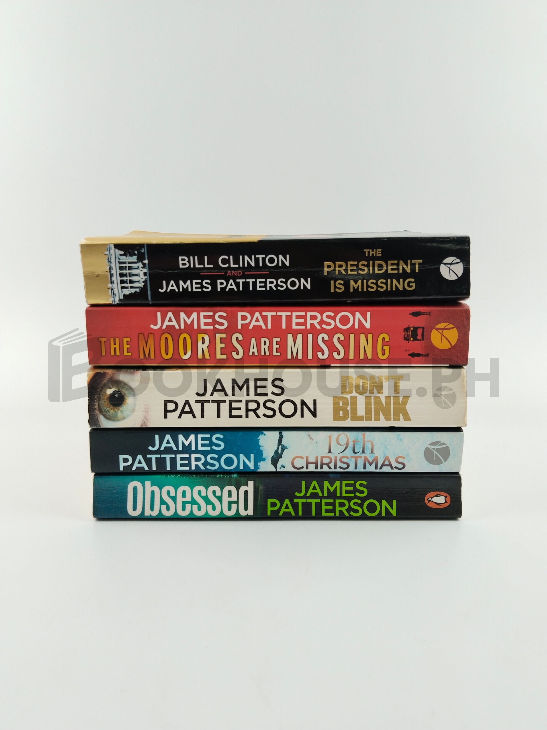 The President Is Missing, The Moores Are Missing, Don't Blink, 19th Christmas, Obsessed by James Patterson